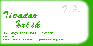 tivadar halik business card